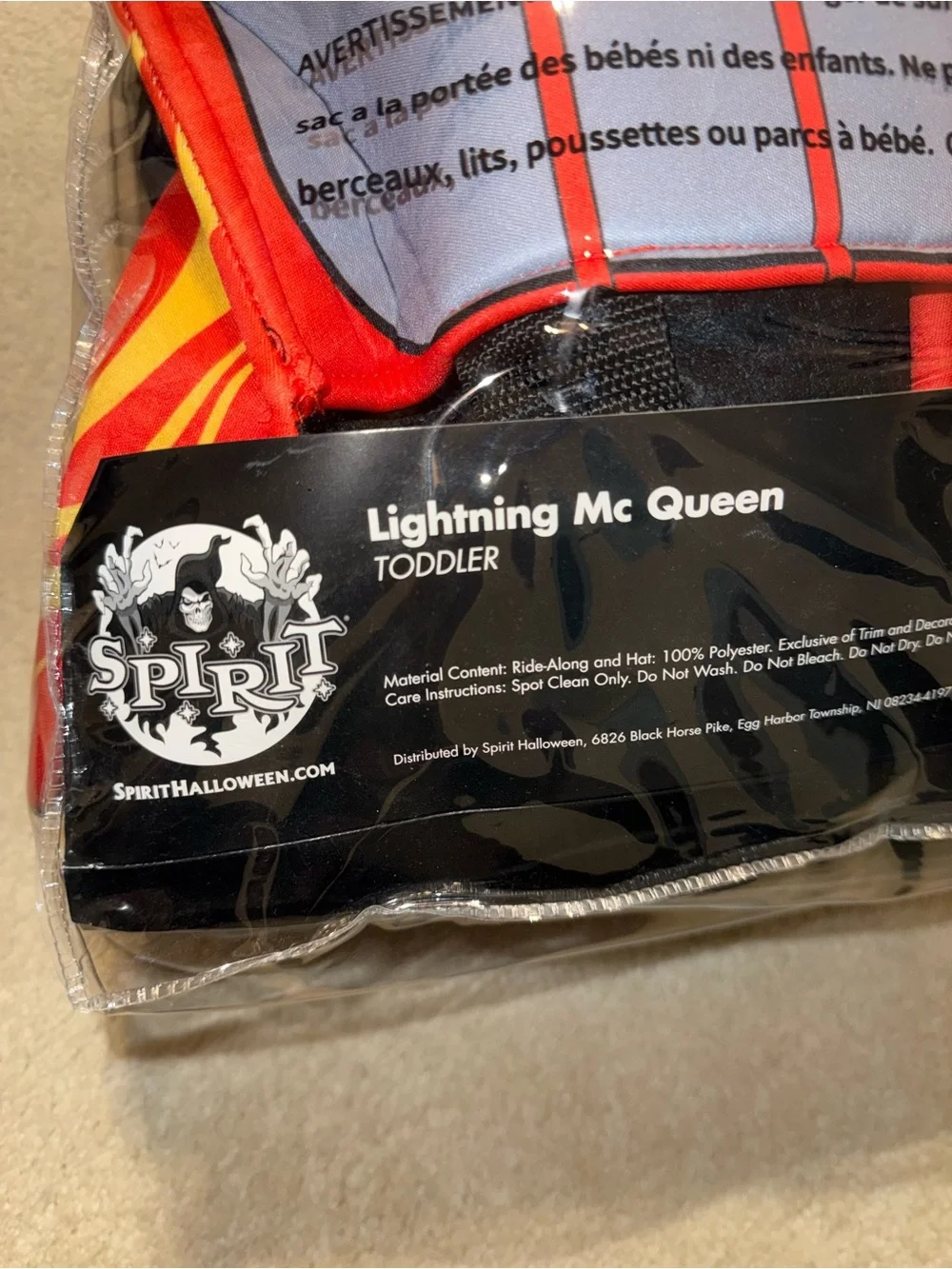 Spirit Disney Pixar Cars Lightning McQueen Red Costume